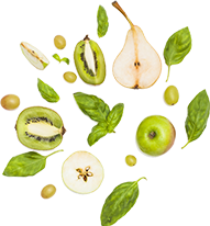 Assorted green fruits
